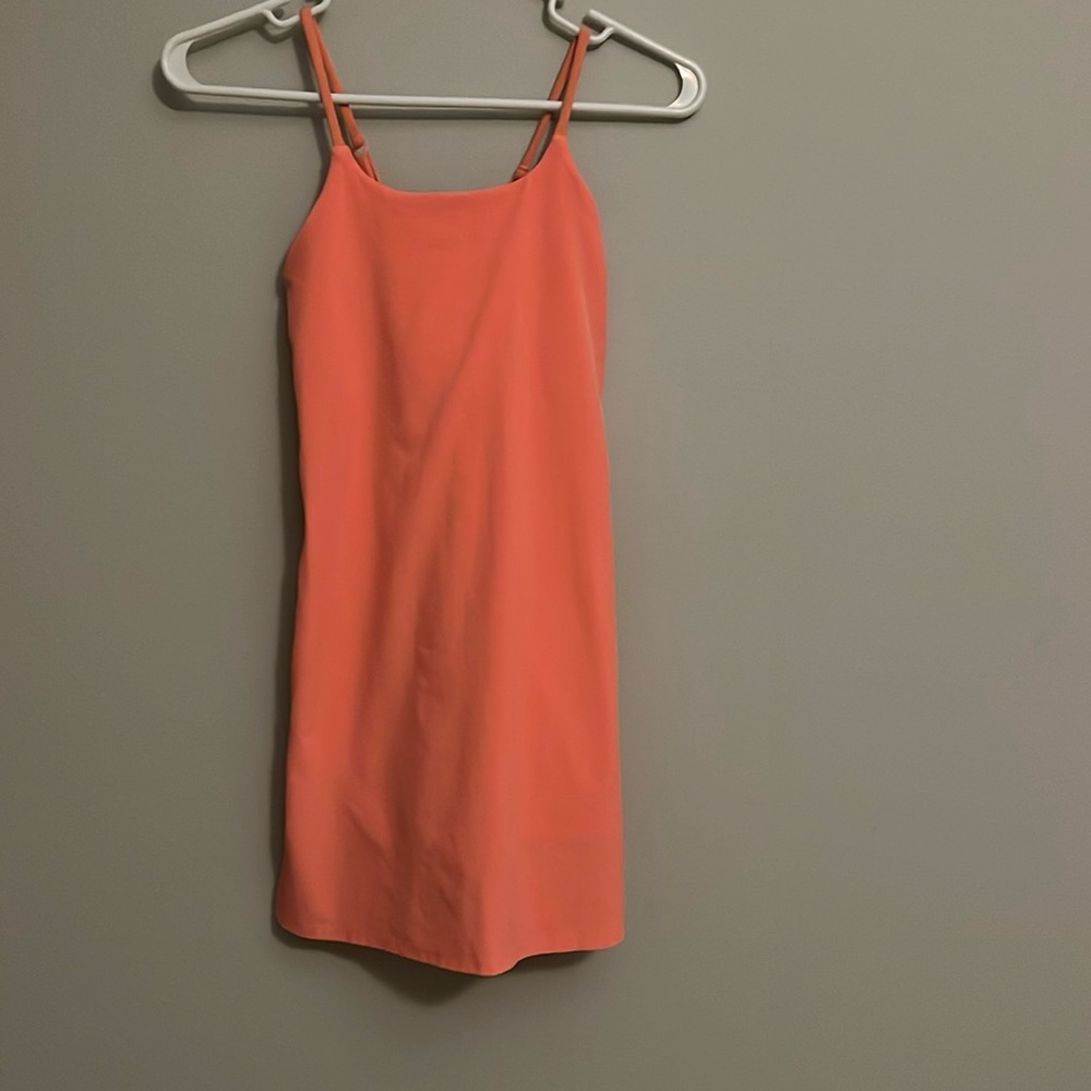 Athleta Girl fitness dress with built in shorts. Size L
